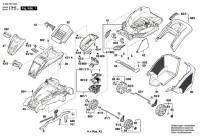 Bosch 3 600 HA4 50C Rotak 430 Li Lawnmower 36 V / Eu Spare Parts